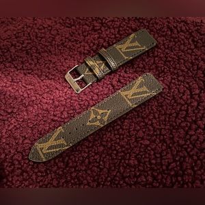 Brown LV Monogram Smart Watch Strap Band